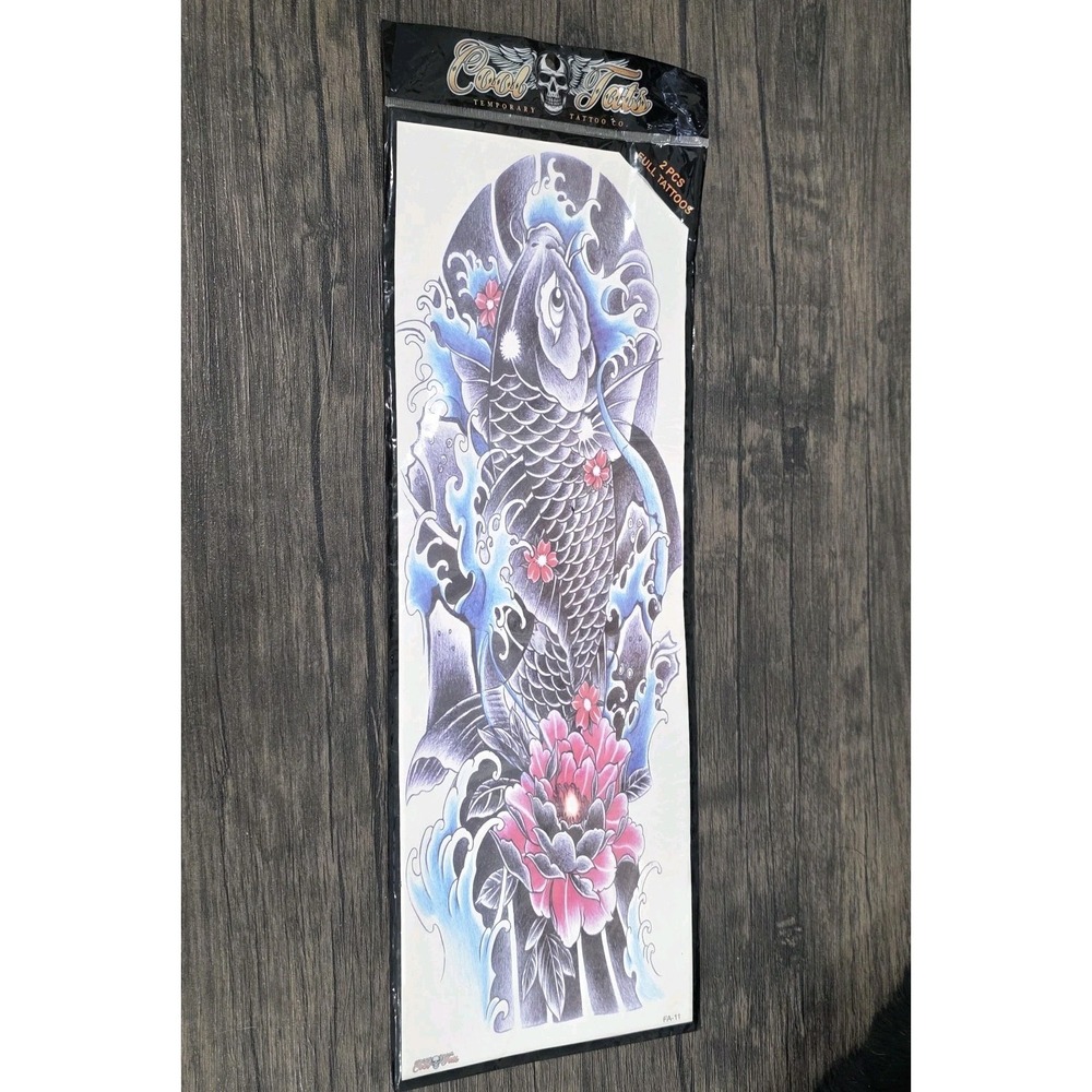 Cool Tats‎ Temporary Arm Leg 18" x6" 2pc Fish